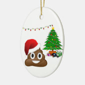 kerst poo emoji keramisch ornament (Links)