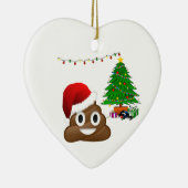 kerst poo emoji keramisch ornament (Rechts)