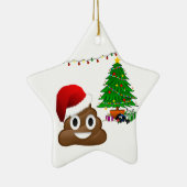 kerst poo emoji keramisch ornament (Rechts)