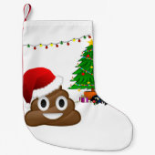 Kerst Poo Emoji Kerstkous Kleine Kerstsok (Voorkant)