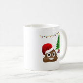 kerst poo emoji koffiemok (Voorkant rechts)