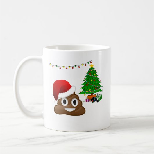 kerst poo emoji koffiemok (Links)