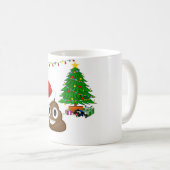 kerst poo emoji koffiemok (Voorkant rechts)