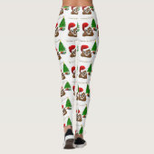 kerst poo emoji leggings (Achterkant)