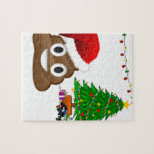 kerst poo emoji legpuzzel (Horizontaal)
