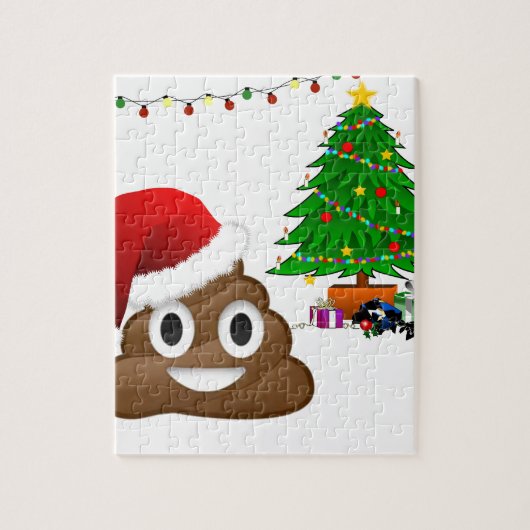 kerst poo emoji legpuzzel (Verticaal)