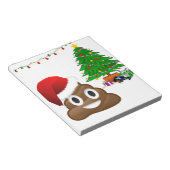 kerst poo emoji notitieblok (Schuin)