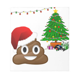 kerst poo emoji notitieblok