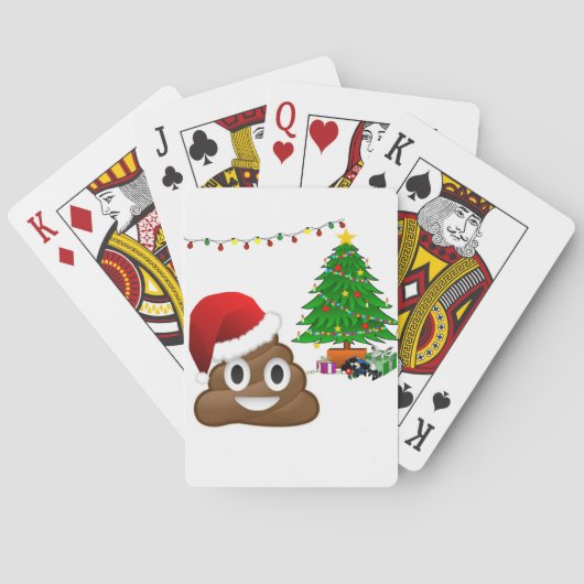 kerst poo emoji pokerkaarten (Achterkant)