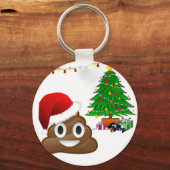 kerst poo emoji sleutelhanger (Voorkant)