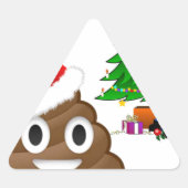 kerst poo emoji sticker (Voorkant)