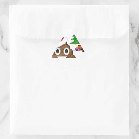kerst poo emoji sticker (Tas)