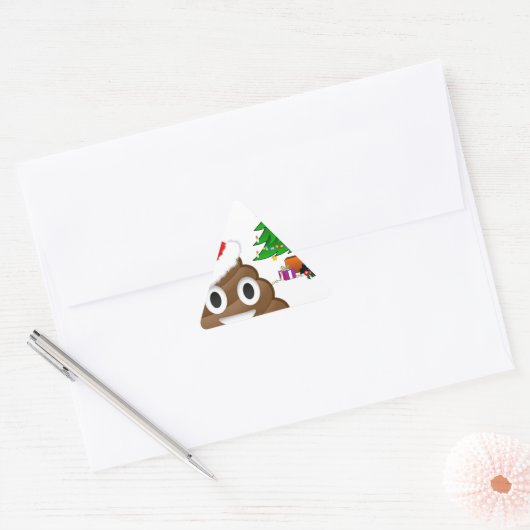 kerst poo emoji sticker (Envelop)