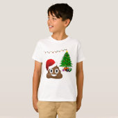 kerst poo emoji t-shirt (Voorkant volledig)
