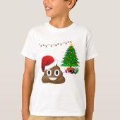 kerst poo emoji t-shirt (Voorkant)