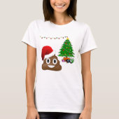 kerst poo emoji t-shirt (Voorkant)