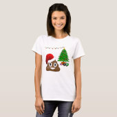 kerst poo emoji t-shirt (Voorkant volledig)
