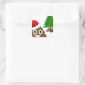kerst poo emoji vierkante sticker (Tas)