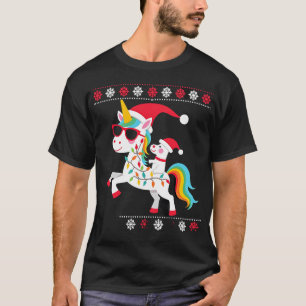 Kerst Poodle Eenhoorn Zonnebril Poodles T-Shirt