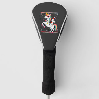 Kerst Poodle Eenhoorn Zonnebril Poodles T-Shirt Golfheadcover