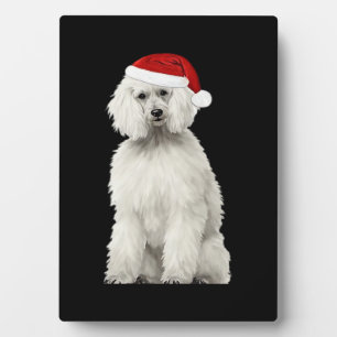 Kerst Poodle Kerstboom Hond Puppy Aquarel Fotoplaat
