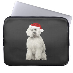 Kerst Poodle Kerstboom Hond Puppy Aquarel Laptop Sleeve