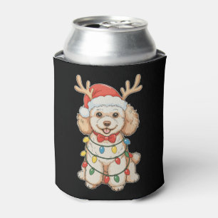 Kerst Poodle Rendier Hond Sinterklaas Hoed Xmas Li Blikjeskoeler