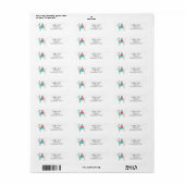 Kerst Poodle Retouradres Etiket (Full Sheet)