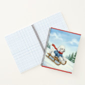 Kerst Poodle Sleden, Notitieboek (Binnen)