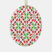 Kerst Poodles Keramisch Ornament (Rechts)