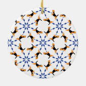 Kerst Poodles Keramisch Ornament (Achterkant)