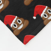 Kerst poop emoji Schattige Funny Pattern Fleece Deken (Hoek)