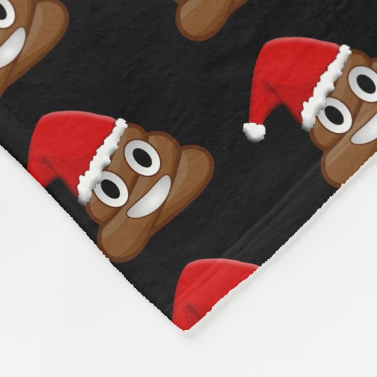 Kerst poop emoji Schattige Funny Pattern Fleece Deken (Hoek)