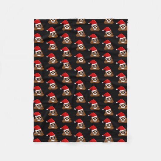 Kerst poop emoji Schattige Funny Pattern Fleece Deken (Voorkant)