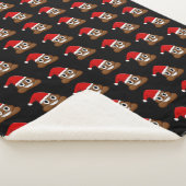 Kerst poop emoji Schattige Funny Pattern Sherpa Deken (3/4)