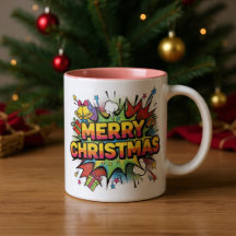 Kerst Pop Art strip explodeert
