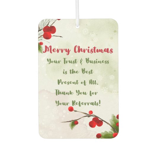 Kerst Pop van | Zakelijke marketing bedankt Luchtverfrisser (Voorkant)