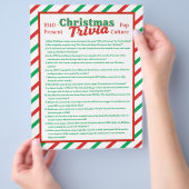Kerst Popcultuur Trivia Spelblad Flyer (Hand)