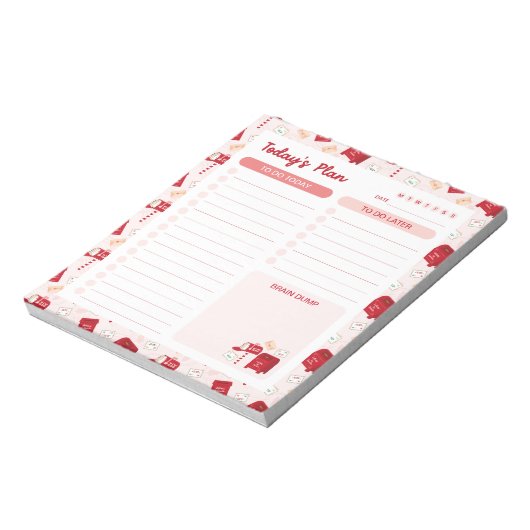 Kerst Post Dagelijkse Takenlijst Planner Notitieblok (Linkerzijde)