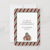 Kerst Postbus Postbode Carrier Dank u Kaart (Achterkant)