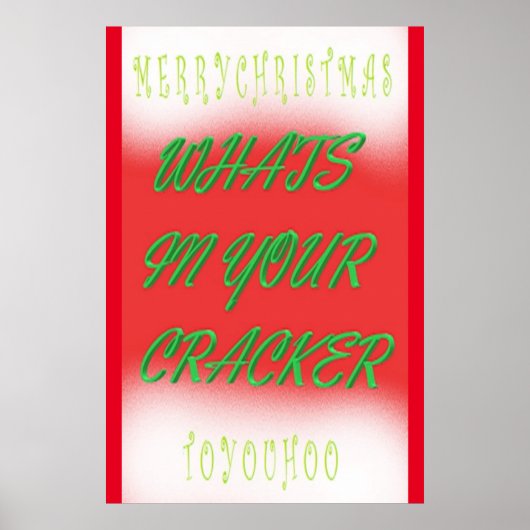 Kerst poster ontwerp in groen rood wit tekst (Voorkant)