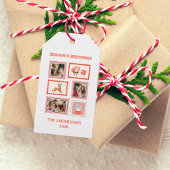 Kerst Postzegel 3 Foto Collage Kerstmis Cadeaulabel