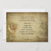 Kerst Pot Luck Avondmaal Feest Kaart (Achterkant)