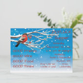 Kerst Pot Luck Diner Party Kaart (Staand voorkant)