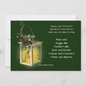 Kerst Pot Luck Dinerfeest Kaart (Achterkant)