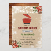 Kerst potluck uitnodiging (Voorkant / Achterkant)