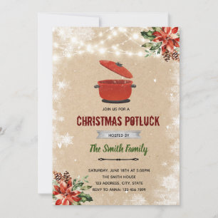 Kerst potluck uitnodiging