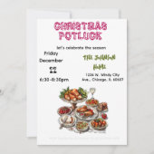Kerst Potluck Uitnodiging (Voorkant)