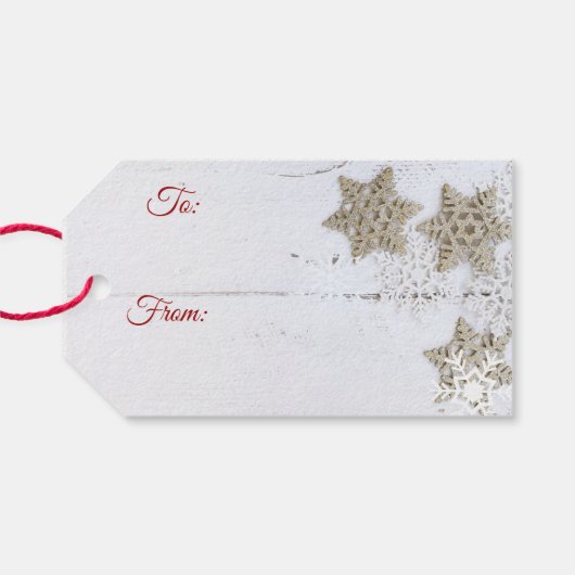 Kerst Potpourri Gift Label Cadeaulabel (Achterkant Horizontaal)