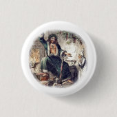 Kerst presenteren met scrolloge ronde button 3,2 cm (Voorkant)